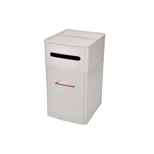 DZYHFCO Cestino per carta da bagno, bidone della spazzatura da 10 l, contenitore per fazzoletti, tutto in uno, cassetto per WC, cassettiera, ripiano due in uno con bidone della spazzatura (A) (B)
