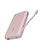 Belkin BoostCharge Batería Externa 20K, Carga rápida y Cable Integrado (PD 30 W), Power Bank, Cargador portátil USB-C Power Delivery para iPhone Serie 16, iPad Pro, Galaxy Serie S25 y Otros, Rosa