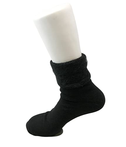 3 Pair Mens Black Heat Zone Heated Socks Thermal Insulated Boot Socks 100% Thermal Warmth, Black, 10-13 USA4