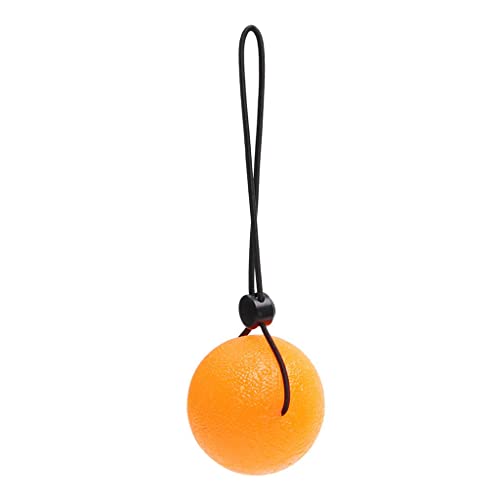 Image of Silicone Grip Ball With Cord Squeeze Exercise Training Stress Relief Orange|DIY, Massager, Machine For Pain Relief for Men And Women, Skin Care Tool, Footrest Stool For Home, Facial tools|