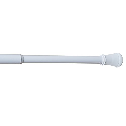 MAYTEX Smart Rods Superior Hold Tension Window Curtain Rod, 28-48-Inch, White