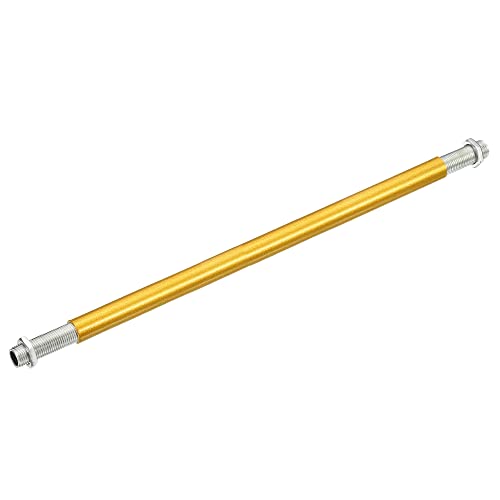 Image of MECCANIXITY Threaded Extension Rod, 9.8 inch Lamp Pipe with Connector Light Fixture for Pendant Light Island Lighting Chandeliers Stems, Gold Tone 2 Set