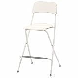 Ikea Franklin 704.048.75 Tabouret de bar pliable avec dossier Blanc 24 3/4