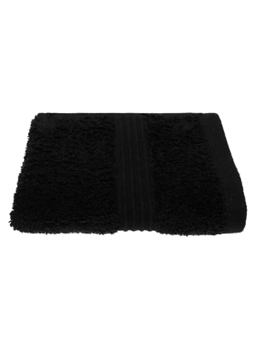 Julie Julsen Chemikalien-Frei Gästetuch 600g/m² Schwarz 30 x 50 cm 100% Baumwolle - Oeko TEX Std 100 Zertifizierung - Weich und Saugstark - Waschmaschinenfest