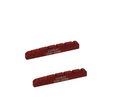 Guyker Bass Guitar Bone Nut - 4tbg{g vXbgt{[ibg iANZT[ PB JB Precision Bass Jazz Bass Set of 2 Red 42x3.5x6mm BTR4236