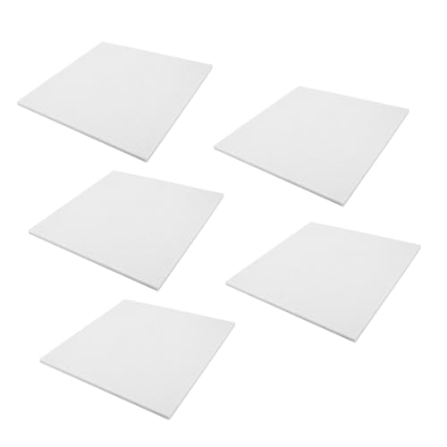 5 paneles de fieltro insonorizantes para habitaciones de música, KTV y decoración del hogar, fáciles de instalar, reducción de ruido, tratamiento acústico duradero para paredes, blanco miniatura 1