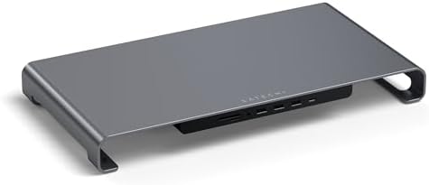 Satechi USB C Hub Monitor Stand for Desk with USB-C Data Port, 3 ...