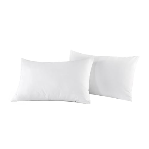 Rayyan Linen 2 Pack Pillowcases Brushed Microfibre 50 x 75 cm Soft Standard Size Pillow Covers (White 2 Pack)