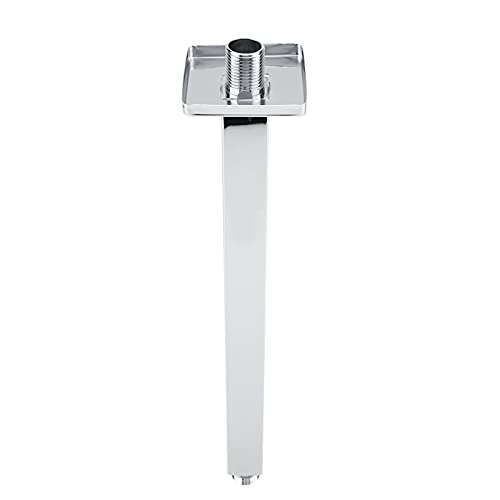 Braccio Doccia da Parete in Acciaio Inossidabile, 30 cm, Quadrato, Finitura Cromata, per Soffione Doccia