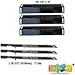 bbq factory® Replacement Grillware GGPL-2100 Grill Burners, Heat Plates-3pack