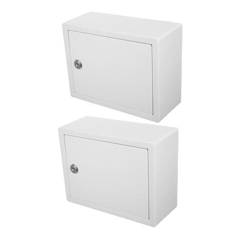 Gadpiparty Buzón De 2 Piezas con Cerradura De Llave para Montaje En Pared Exterior con Cerradura para Exteriores De Plástico Abs Blanco