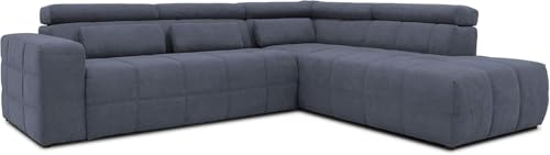 DOMO. collection Ecksofa Brandon, Sofa mit Rückenfunktion in L-Form, Polsterecke, Eckgarnitur Ottomane rechts 275 x 228 x 98 cm (BxTxH), dunkelgrau DOMO. collection Ecksofa Brandon, Sofa mit Rückenfunktion in L-Form, Polsterecke, Eckgarnitur Ottomane rechts 275 x 228 x 98 cm (BxTxH), dunkelgrau