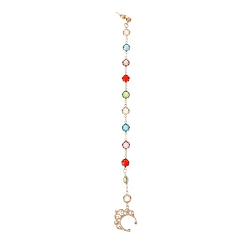 SAFIGLE Star Moon Tassel Nose Ring with Chain Dangle Earrings Non-piercing Nose to Ear Jewelry for Women Fashion Face Accessory
