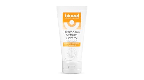 Dermosan Loción de sulfur de 100 ml, loción facial y corporal ligera con azufre, equilibra el aceite y los poros, ideal para pieles grasas y propensas a impurezas, enriquecida con aceite de ricino