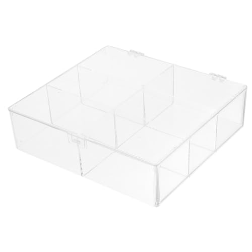 balacoo Clear Plastic Cards Storage Box for Postcards Photos Items Organizer Multipurpose Transparent Case with Dividers for Easy Access and Visibility