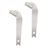 EXQUIMEUBLE 2個 ステンレス製ドリル刃部量規 角測定ツール 精密属加工用コンパクト測定器