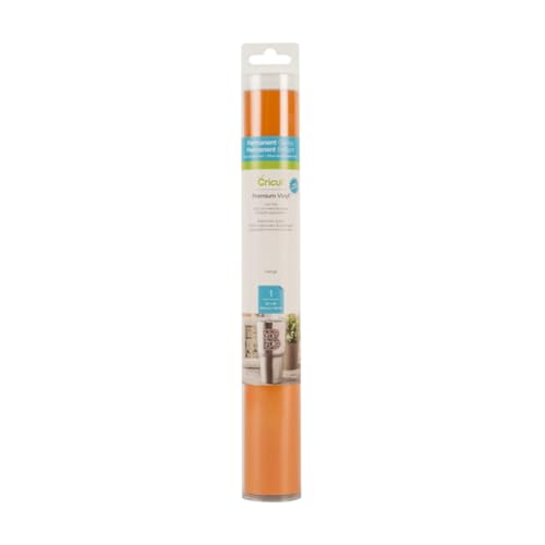 Cricut Premium Permanent Vinyl Orange - 4ft Roll (12x48) - Compatible with Maker & Explore Machines Long Lasting UV & Water-Resistant Indoor + Outdoor Projects