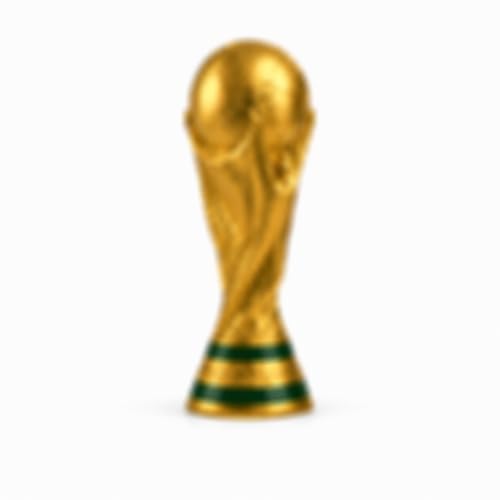 World Football Championship Trophy Replica Premium Resin Decorative Award Cup for Home Office Gaming Room & Sports Collectors | Premium football championship-style trophy