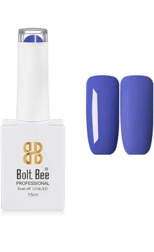 Image of Bolt Bee Blue Color Gel Nail Polish Soak Off UV Gel 15ML DIY at Home Manicure Salon Nail Art