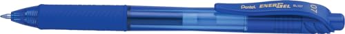 Pentel BL107-C - Bolígrafo Energel retráctil con punta de bola, Escritura en color azul