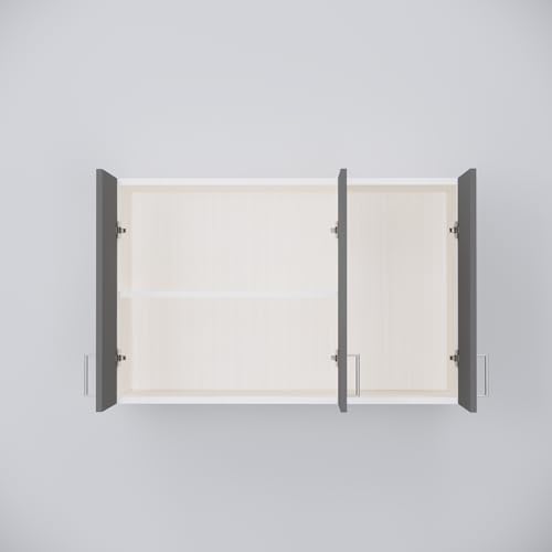 Image of SPECIALITY PANELS 3 Door Modular Wall Mounted Kitchen Cabinet with Adjustable Shelf Space Saving Storage Unit Engineered Wood Cupboard for Kitchen Living Room Organizer Furniture | DIY Assembly