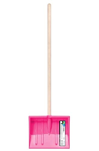 Bobo Pelle à neige pour enfant avec plaque en plastique et manche en bois de 250 mm de largeur 84 cm (rose) Cover