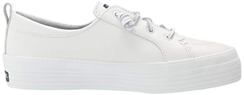 Sperry Womens Crest Vibe Platform Leather Sneaker, White, 8.5 Us #TOP5