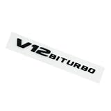 3D-ABS-V8-Biturbo-Auto-Emblem for C63S E63 CLS63 – Aufkleber-Zubehör for eine verbesserte Fahrzeugidentifikation(Black V12 1pcs)