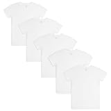 Fruit Of The Loom Boys Eversoft Cotton Undershirts, T Shirts & Tank Tops Underwear, T Shirt - Boys - 5 Pack - White, Medium US