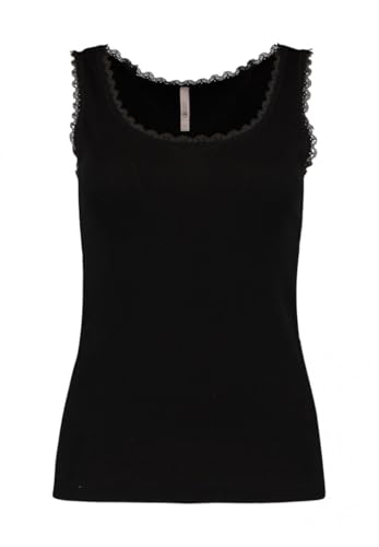 Hailys SL P TP Li44ana Mujer Top Negro L 64% poliéster, 33% Viscosa, 3% Elastane Estrechos