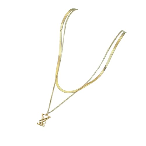 Amulette de Lucifer collier acier inoxydable anti-noircissement pour femme