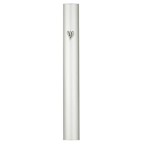 A&S Mezuzot Alumium Mezuzah Case in Silver Shin Design Weatherproof Door Mezuza Judaica Art for Home Blessing (Silver, 5 Inches) Cover