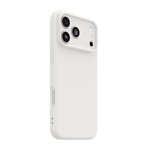 Image of OtterBox iPhone 17 Pro Max Figura Series Case - Crema White - Aesthetic, Silicone Phone Cases, Protective Minimalist Design, MagSafe iPhone Case with Camera Protection