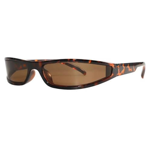 Image of Small Square Sunglasses for Women,Cute Fashion Wrap Around Sunglasses,Trendy Y2k Sunglasses Vintage Narrow Shades