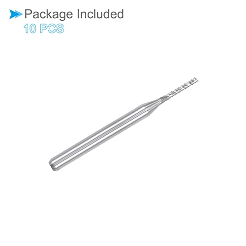 Image of Carbide End Mill Engraving Milling Bits, 1.4mm Bit Dia. 1 /8 inch Shank, CNC Cutting Router Bits Tool - (Applications: for PCB Machine), 10-Pieces
