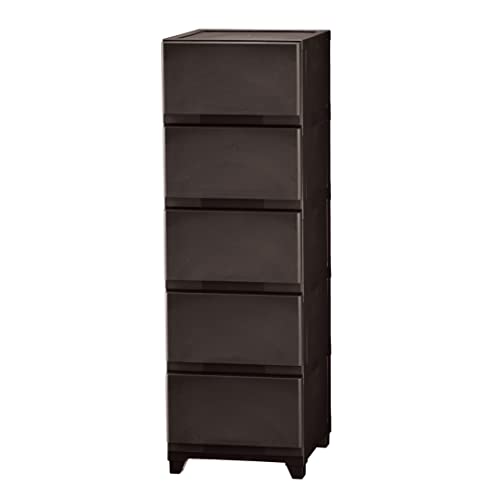 ジェーイージェーアステージ JEJアステージ 収納チェスト 壁付デコニーシーヴォ 5段 ダークブラウン 日本製 収納ボックス 衣類 タンス