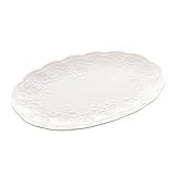 LYOR - Travessa de Porcelana New Bone Butterfly Flower 31,5cm x 21cm x 2,5cm