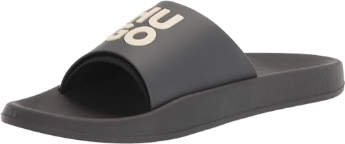 Image of HUGO Men's Stacked Logo Slide Sandal