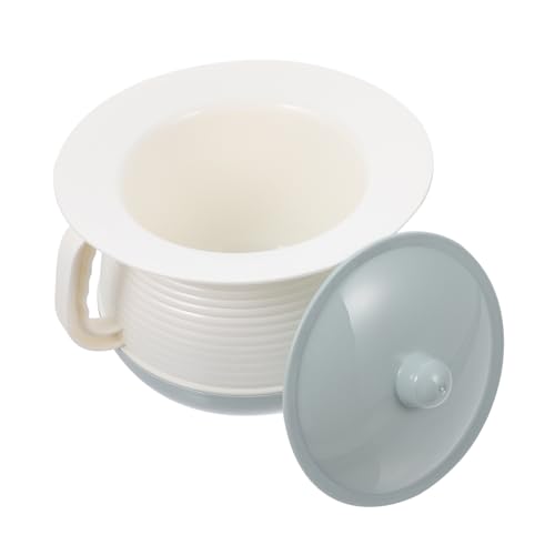 Veemoon Orinal Portátil de Plástico con Tapa y para Adultos Maceta Práctica y Fácil de Limpiar para Doméstico y Dormitorio Diseño Compacto y Resistente Color Azul