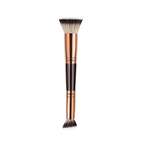 Foundation Brush,Double-Ended Make Up Brushes for Foundation, Powder, Blush and Concealer, Long Kabuki Brush for Liquid, Cream and Powders Products(Gold)-GOHIGH Foundation Brush,Double-Ended Make Up Brushes for Foundation, Powder, Blush and Concealer, Long Kabuki Brush for Liquid, Cream and Powders Products(Gold)-GOHIGH