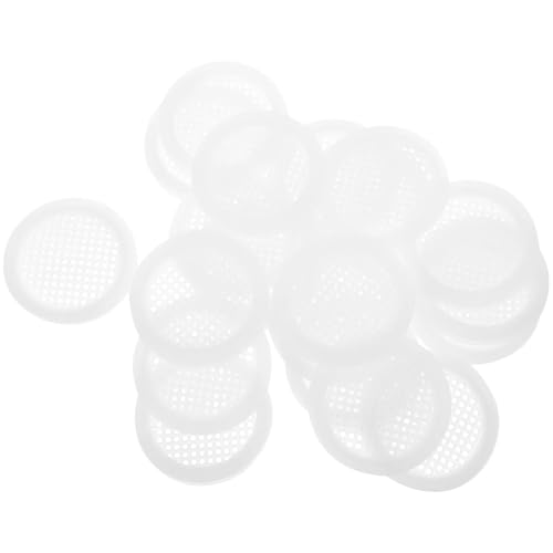 20 piezas de rejillas de ventilación for gabinetes, cubiertas decorativas, rejillas de ventilación de plafón redondas, reemplazo de puerta de plástico debajo del aire para Salida(6.7x6.7cm)