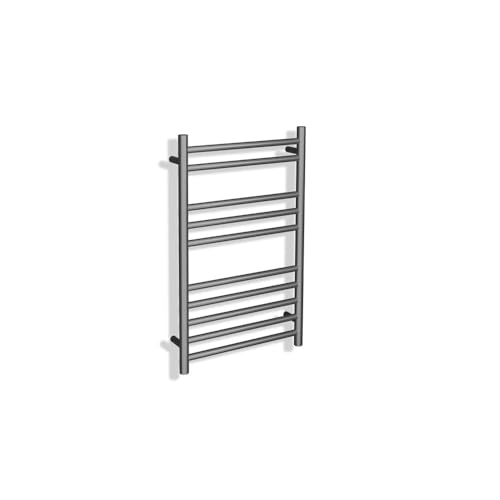 Image of Straight Brushed Stainless Steel Ladder Towel Rail Radiators Central Heating Heater - 500 x 800mm…