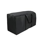 YGLEEULI Aufbewahrungstasche for Gartenmöbel, Oxford-Stoff, wasserdicht, schwarz, for, multifunktionaler Organizer Patio Möbel Kissen(122x39x55cm Black)