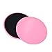 TRANMERCE Gliding DISC CORE Slider Workout Exercise Equipment for Full Body Fitness Wood Carpet Yoga Dance (Pink)