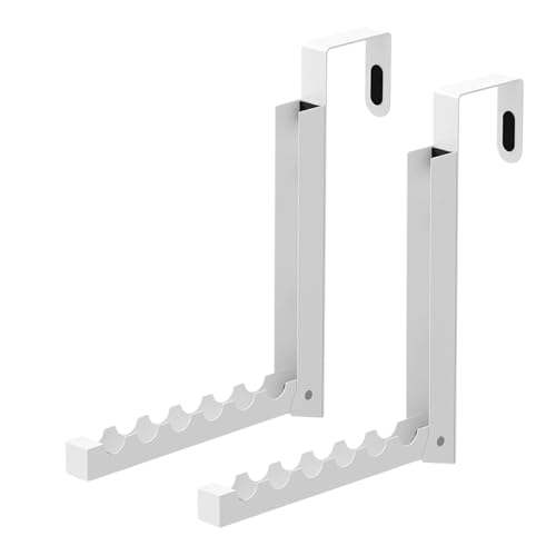 Generico Perchero de puerta | 2 piezas estante para puerta con 6 ganchos – Perchero para secado de ropa resistente, para baño, ducha, apartamento, armario, cocina, dormitorio de lavandería