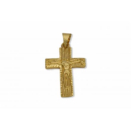 Image of Kollam Supreme Gold Plated Brass Small Christian Cross Pendant For Women