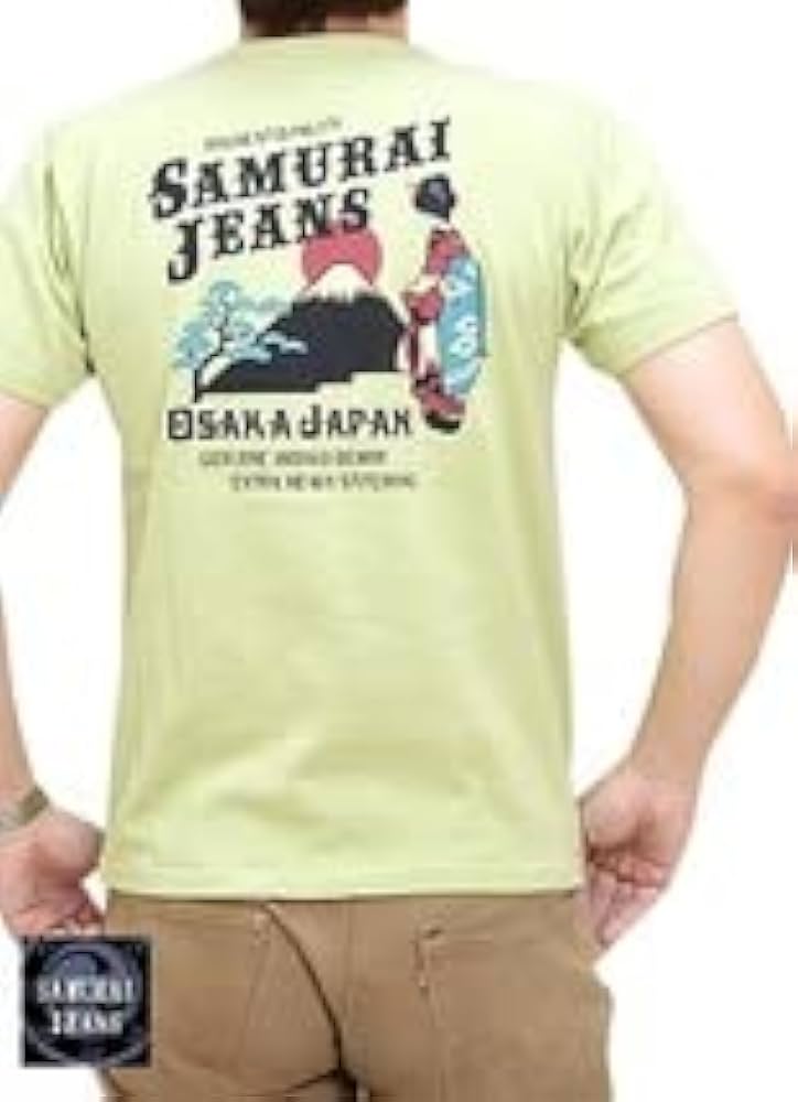 SAMURAI JEANS 緑波模様 半袖シャツ L SAMURAI JEANS 緑波模様 半袖シャツ L SHIRT | SAMURAI JEANS