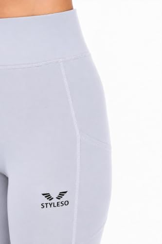 Image of Yoga Pants for Women High Waisted Stretchable Workout Jeggings with Pockets.