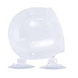 ZHGFXIN Vaso de cristal para acuarios con ventosa para acuarios de agua dulce y salada, decoración de peceras
