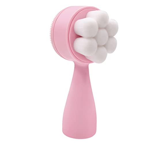 Ipetboom Facial Cleansing Brush Double Sided Soft Face Exfoliation Scrubber for Deep Cleaning Unclogs Pores and Smoothens Skin for Household Use